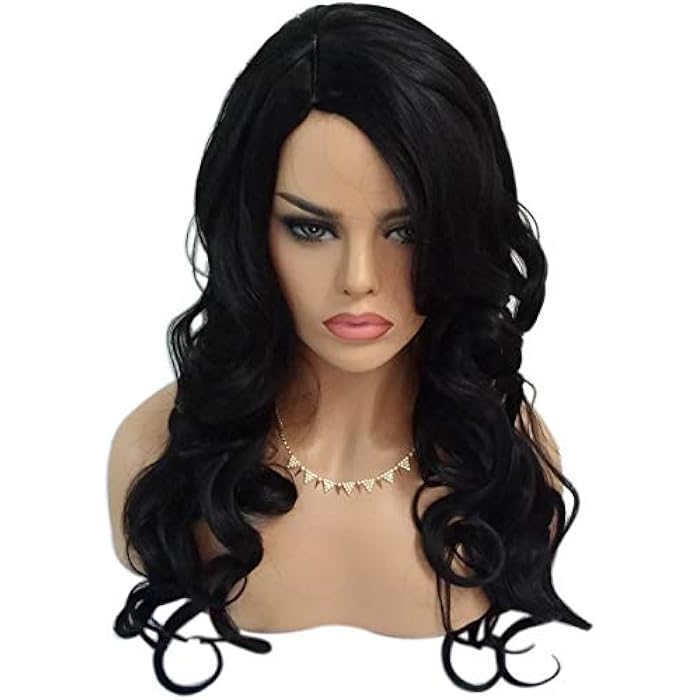 DILLARDS High Temperature Silk Big Wave Black Long Curly Hair Lady. - Image 2